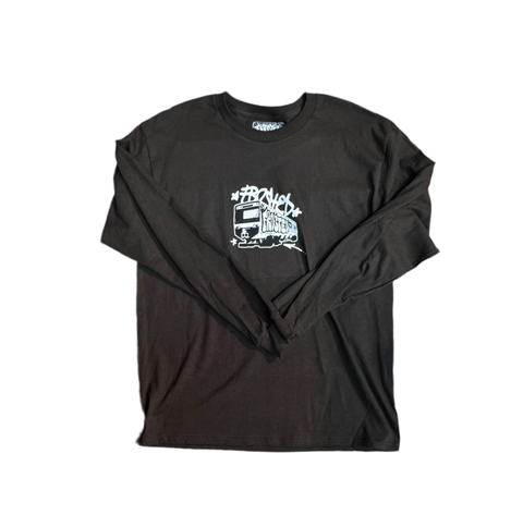 Frosted 'Metro Logo' L/S Tee - Brown