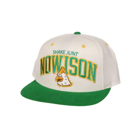 Shake Junt 'Mascot' 6-panel Snapback Cap - Cream/Green