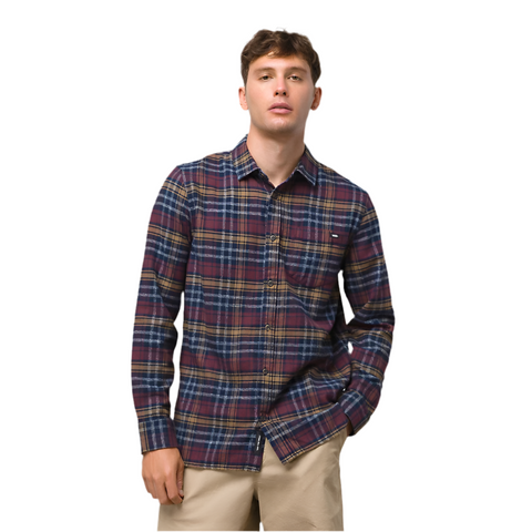 Vans 'Grindle 1 Pocket' Shirts - Burgundy Plaid