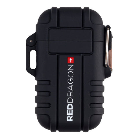 Red Dragon 'Windproof Arc' Lighter - Black