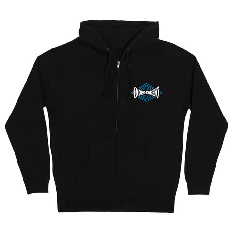 Independent 'Old School Logo' Zip-Up Hoodie - Black