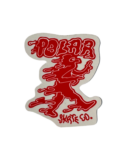Polar Skate Co. 'Running Man' Sticker - Red