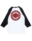 Independent 'Built To Grind' Raglan Tee - White/Black