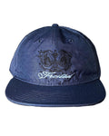 Frosted 'Evil Twins' 6-Panel Clip Buckle Cap - Navy