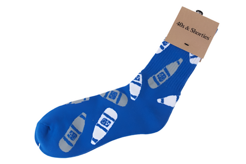 40’s & Shorties 'Beer' Socks - Blue