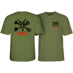 Powell Peralta 'Rat Bones' Tee - Military Green