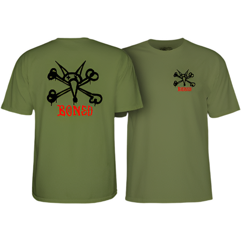 Powell Peralta 'Rat Bones' Tee - Military Green