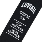Loviah 'Crocodile' Leather Belt - Black