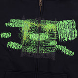 Frosted Skateboards 'Reversible Waffle' Thermal Zip-Up Hoodie - Black