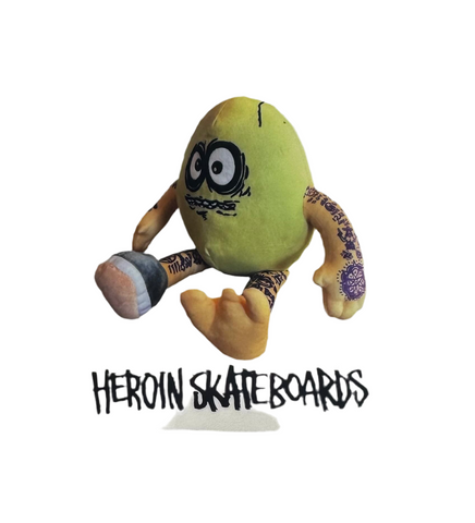 Heroin Skateboards 'Craig’s Rotten Egg Plush' Sticker - Green