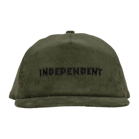 Independent 'Beacon' Snapback Cap - Olive/Black