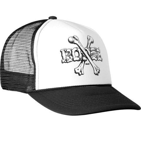 Bones 'Mesh Cross' Trucker Cap - Black/White