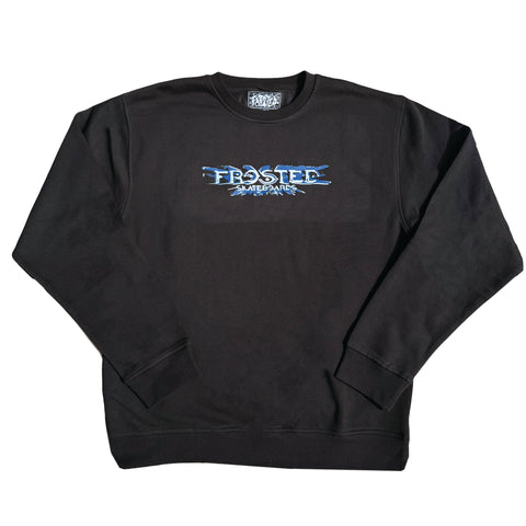 Frosted 'Infinity Blue' Sweatshirt - Black