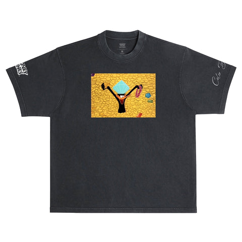 Color Bars x Looney Tunes 'Riches Boxy Fit' Tee - Black