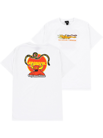 Toy Machine x Bronson 'Collab Logo' Tee - White
