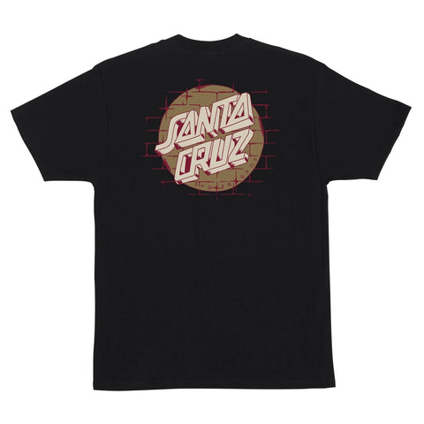 Santa Cruz 'Scrawl Brick Dot' Tee - Black