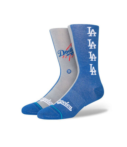 Stance x MLB 'Los Angeles Dodgers Split' Crew Socks - Grey/Blue