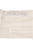 Frosted 'Carpenter Cords' Baggy Shorts - Beige
