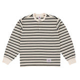 Loviah 'Barbaviah' Waffle Henley L/S Shirt - Black Stripes