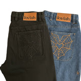 Loviah '1990 Spiderman' Baggy 5 Pocket Denim Pants - Washed Black
