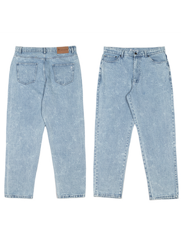Red Dragon 'Franklin' Baggy Jeans - Ultra Light Blue