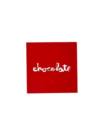 Chocolate 'Big Logo' Sticker - Red