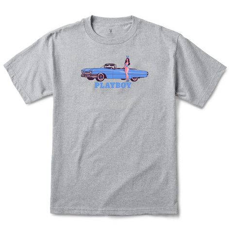 Color Bars X Playboy 'Polera Carshow' Tee - Heather Grey