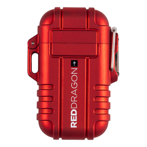 Red Dragon 'Windproof Arc' Lighter - Red