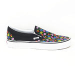 Vans 'Classic Slip-On' Shoes - Floral Black/White