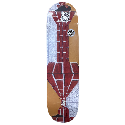 Frosted 'Brick Maze' Skate Deck - Red