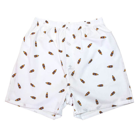 40’s & Shorties 'Beer' Boxer Shorts - White