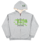 Frosted Skateboards Reversible Thermal Zip-Up Hoodie - Ash Grey