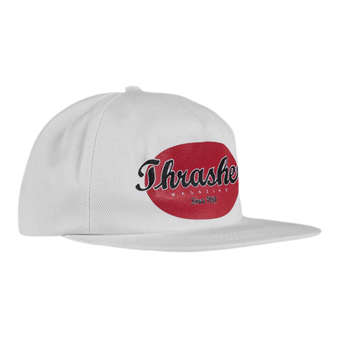 Thrasher 'Oval' 5-Panel Snapback Cap - White