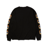 HUF x Spitfire 'Chrome Head' L/S Tee - Black
