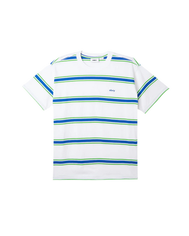 Obey 'Twenty Stripes' Tee - White Multi