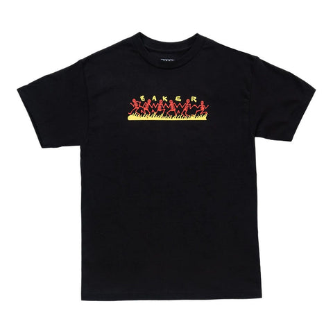 Baker 'Dancing Skellies' Tee - Black