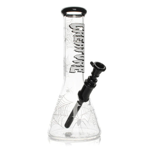 Creature x GEAR Premium 12" 'Spiderweb' Water Pipe - Clear