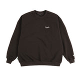 Magenta 'Script' Crewneck - Chocolate