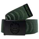 Spitfire 'Bighead Cut Out Jacquard' Web Belt - Olive/Black