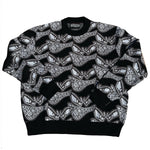 Frosted 'Smile All Over' Knit Sweater - Black