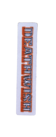 Deathwish 'Chrome Logo' Sticker - Orange
