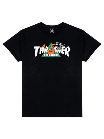 Thrasher X Toy Machine 'Vortex' Tee - Black