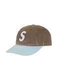 Supreme 'Pigment Coated 2-Tone S Logo' 6-Panel Cap - Brown