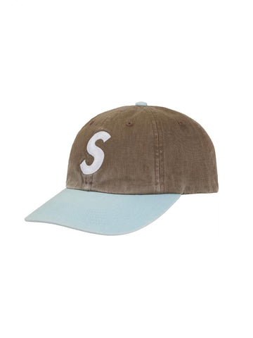 Supreme 'Pigment Coated 2-Tone S Logo' 6-Panel Cap - Brown