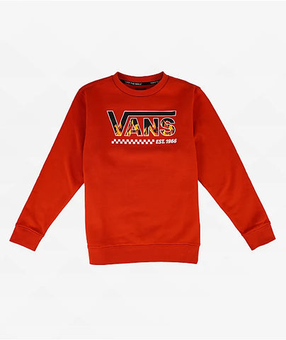 Vans 'Digi Flames' Sweatshirt (Kids) - Red