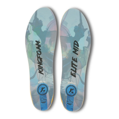 FP Insoles 'Kingfoam Elite Sport Quantum Heel Mid' Insoles - Grey Camo/Black