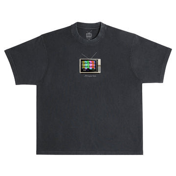Color Bars 'No Signal Heavyweight' Tee - Black