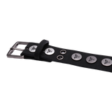 Fallen 'Rivet Logo' Cuff Bracelet - Black/Silver