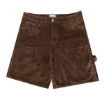 Frosted 'Carpenter Cords' Baggy Shorts - Coffee