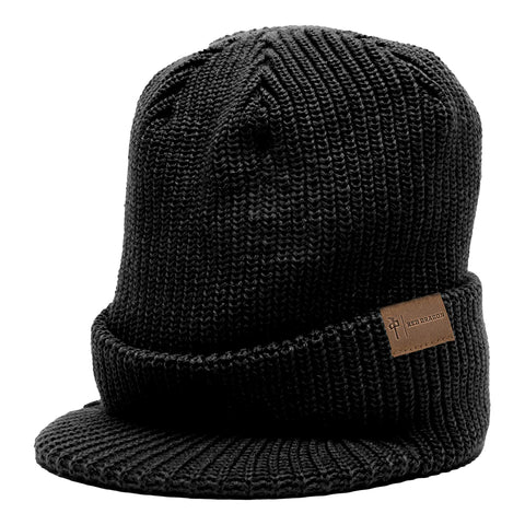 Red Dragon 'Toque Visor' Beanie - Black